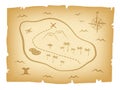 Treasure map illustration Royalty Free Stock Photo