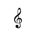 Illustration of a treble clef musical note Royalty Free Stock Photo