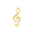 Illustration of a treble clef musical note Royalty Free Stock Photo