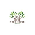 Tree house logo design template Royalty Free Stock Photo