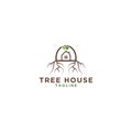 Tree house logo design template Royalty Free Stock Photo