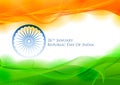 Tricolor banner with Indian flag for 26th January Happy Republic Day of India