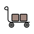 Illustration Trolley Icon For Personal And Commercial Use.