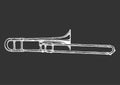 Illustration of trombone Royalty Free Stock Photo