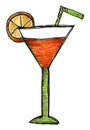 Illustration of a Tropical Drink