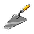 Illustration of trowel. Housing construction item. Industrial building symbol.