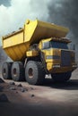 illustration, truck for mining, ai generative