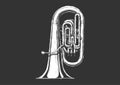 Illustration of tuba Royalty Free Stock Photo