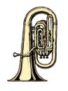 Illustration of tuba Royalty Free Stock Photo