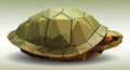 Illustration of a turtle designed using a low poly style with sharp polygonal Royalty Free Stock Photo
