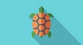 Illustration of a turtle viewed from Royalty Free Stock Photo