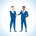 Illustration Of Two Businessmen Shaking Hands Royalty Free Stock Photo