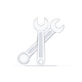 Illustration of Two Intersecting Wrenches Hand Tools for Maintenance and Repair Royalty Free Stock Photo