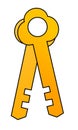 illustration of two keys Royalty Free Stock Photo