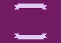 Illustration of two light purple banners with copy space on purple background