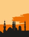 The two mosques Al-Rifa'i and Sultan Hassan in Cairo Egypt at sunset Royalty Free Stock Photo