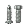 Screw has a flat countersunk head with a cross shaped slot and Royalty Free Stock Photo