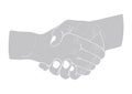 Illustration of two shaking hands. Royalty Free Stock Photo