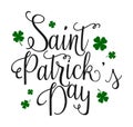 Typographic Saint Patrick`s Day greeting card