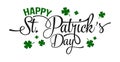 Typographic Saint Patrick`s Day greeting card