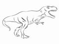 Silhouette of a tyrannosaurus. vector drawing