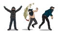 illustration of ultras riots, fanatic football fans riots