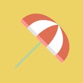 Illustration of umbrella summer icon