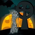 Illustration of undead rising from the grave Royalty Free Stock Photo