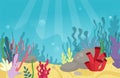 Illustration of a undersea world. Royalty Free Stock Photo