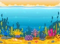 Underwater scene with tropical coral reef Royalty Free Stock Photo