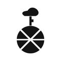 Illustration Unicycle Icon For Personal And Commercial Use. Royalty Free Stock Photo
