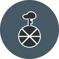 Illustration Unicycle Icon For Personal And Commercial Use. Royalty Free Stock Photo