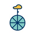 Illustration Unicycle Icon For Personal And Commercial Use. Royalty Free Stock Photo