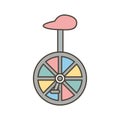 Illustration Unicycle Icon For Personal And Commercial Use. Royalty Free Stock Photo