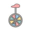 Illustration Unicycle Icon For Personal And Commercial Use.