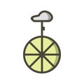 Illustration Unicycle Icon For Personal And Commercial Use.