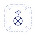 Illustration Unicycle Icon For Personal And Commercial Use. Royalty Free Stock Photo