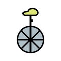 Illustration Unicycle Icon For Personal And Commercial Use. Royalty Free Stock Photo
