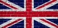 illustration of the united kingdom flag painted on the wall Royalty Free Stock Photo