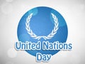 Illustration of United Nations Day Background Royalty Free Stock Photo