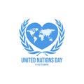 Illustration of United Nations Day Background. Icon, history Royalty Free Stock Photo