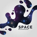 Vector background. The illustration universe and stars in space.