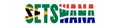 Illustration of Unofficial African language Setswana logo with South African flag overlaid on text
