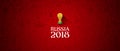 Russia 2018 World Cup banner red Royalty Free Stock Photo