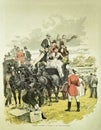 Old illustration about horse racing