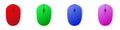 Computer mouse icons vector. Left and right click vector. Icons set of pressing different mouse buttons for PC. Mouse Royalty Free Stock Photo