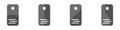 Computers set vector. Set of system blocks vector. Trendy icons of computer blocks vector. PC case icons vector. Royalty Free Stock Photo
