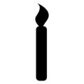 Vector candle icon isolated on a white background. Royalty Free Stock Photo