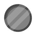 Vector pattern of gray coin. Gray coin empty vector. Silver coin vector icon. Silver coin vector.