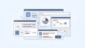 Dashboard UI Design Data Analytics, Charts, and Controls Royalty Free Stock Photo